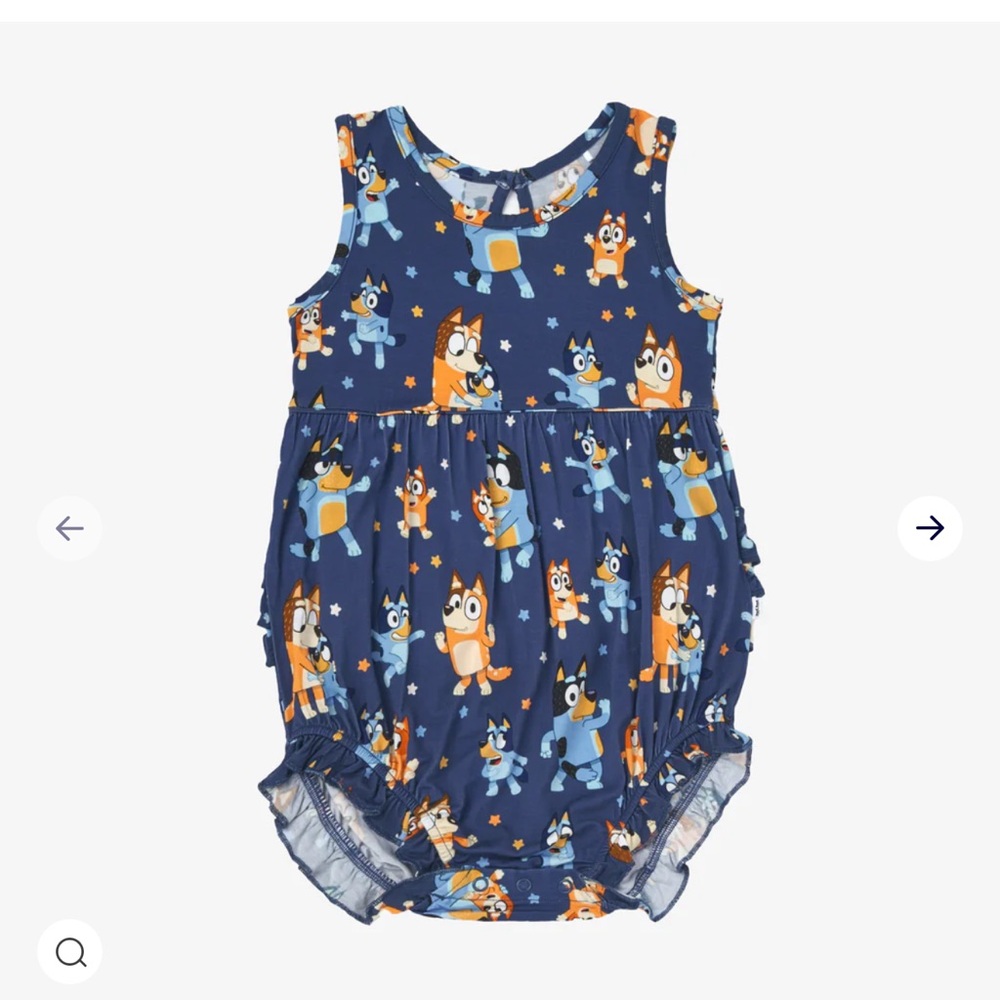 Little sleepies bluey bubble romper